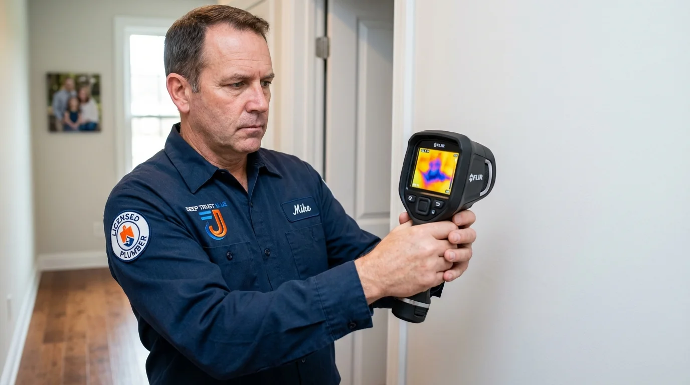 Thermal imaging leak detection by Johns Plumbing LLC in Fenton